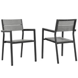 Maine Outdoor Patio Dining Armchair Set of 2 by Lefancy