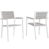 Maine Outdoor Patio Dining Armchair Set of 2 by Lefancy