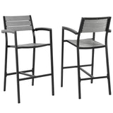 Maine Outdoor Patio Bar Stool Set of 2 by Lefancy