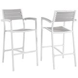 Maine Outdoor Patio Bar Stool Set of 2 by Lefancy