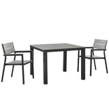 Maine 3 Piece Outdoor Patio Dining Set by Lefancy