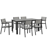 Maine 7 Piece Outdoor Patio Dining Set by Lefancy