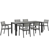 Maine 7 Piece Outdoor Patio Dining Set by Lefancy