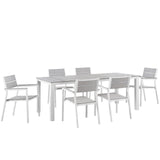 Maine 7 Piece Outdoor Patio Dining Set by Lefancy