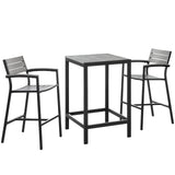 Maine 3 Piece Outdoor Patio Dining Set by Lefancy