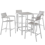 Maine 5 Piece Outdoor Patio Bar Set by Lefancy