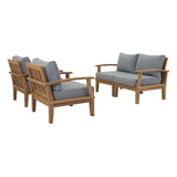 Marina 4 Piece Outdoor Patio Teak Set by Lefancy