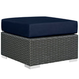 Sojourn Outdoor Patio Sunbrella® Ottoman by Lefancy
