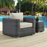 Summon Outdoor Patio Fabric Sunbrella® Armchair by Lefancy