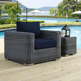 Summon Outdoor Patio Fabric Sunbrella® Armchair by Lefancy