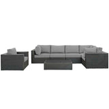 Sojourn 7 Piece Outdoor Patio Sunbrella® Sectional Set by Lefancy