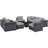 Summon 10 Piece Outdoor Patio Sunbrella® Sectional Set by Lefancy