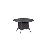 Convene 47" Round Outdoor Patio Dining Table by Lefancy