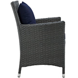Sojourn Dining Outdoor Patio Sunbrella® Armchair by Lefancy