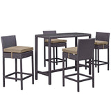 Convene 5 Piece Outdoor Patio Pub Set by Lefancy