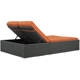 Sojourn Outdoor Patio Sunbrella® Double Chaise by Lefancy