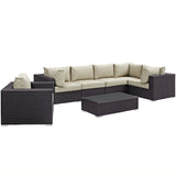 Convene 7 Piece Outdoor Patio Sectional Set by Lefancy