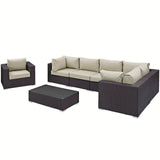 Convene 7 Piece Outdoor Patio Sectional Set by Lefancy