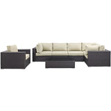 Convene 7 Piece Outdoor Patio Sectional Set by Lefancy