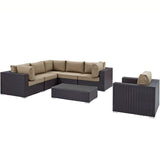 Convene 7 Piece Outdoor Patio Sectional Set by Lefancy