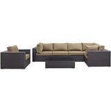 Convene 7 Piece Outdoor Patio Sectional Set by Lefancy