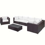 Convene 7 Piece Outdoor Patio Sectional Set by Lefancy