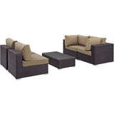 Convene 5 Piece Outdoor Patio Sectional Set by Lefancy