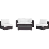 Convene 5 Piece Outdoor Patio Sectional Set by Lefancy