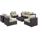 Convene 7 Piece Outdoor Patio Sectional Set by Lefancy