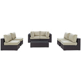 Convene 7 Piece Outdoor Patio Sectional Set by Lefancy