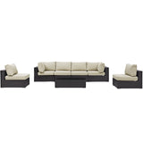 Convene 7 Piece Outdoor Patio Sectional Set by Lefancy