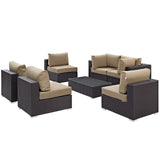 Convene 7 Piece Outdoor Patio Sectional Set by Lefancy