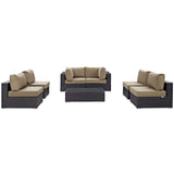 Convene 7 Piece Outdoor Patio Sectional Set by Lefancy