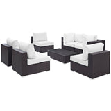 Convene 7 Piece Outdoor Patio Sectional Set by Lefancy