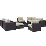 Convene 10 Piece Outdoor Patio Sectional Set by Lefancy