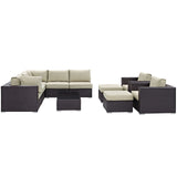 Convene 10 Piece Outdoor Patio Sectional Set by Lefancy