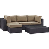 Convene 5 Piece Outdoor Patio Sectional Set by Lefancy