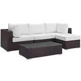 Convene 5 Piece Outdoor Patio Sectional Set by Lefancy