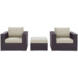 Convene 3 Piece Outdoor Patio Sofa Set by Lefancy