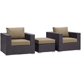 Convene 3 Piece Outdoor Patio Sofa Set by Lefancy