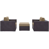Convene 3 Piece Outdoor Patio Sofa Set by Lefancy