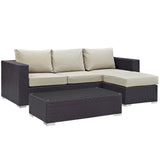 Convene 3 Piece Outdoor Patio Sofa Set by Lefancy