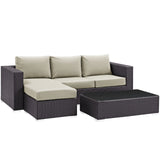 Convene 3 Piece Outdoor Patio Sofa Set by Lefancy