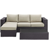 Convene 3 Piece Outdoor Patio Sofa Set by Lefancy