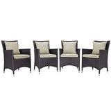 Convene 4 Piece Outdoor Patio Dining Set by Lefancy