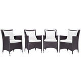 Convene 4 Piece Outdoor Patio Dining Set by Lefancy