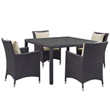 Convene 5 Piece Outdoor Patio Dining Set by Lefancy