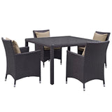 Convene 5 Piece Outdoor Patio Dining Set by Lefancy