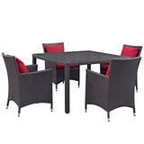 Convene 5 Piece Outdoor Patio Dining Set by Lefancy