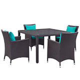 Convene 5 Piece Outdoor Patio Dining Set by Lefancy